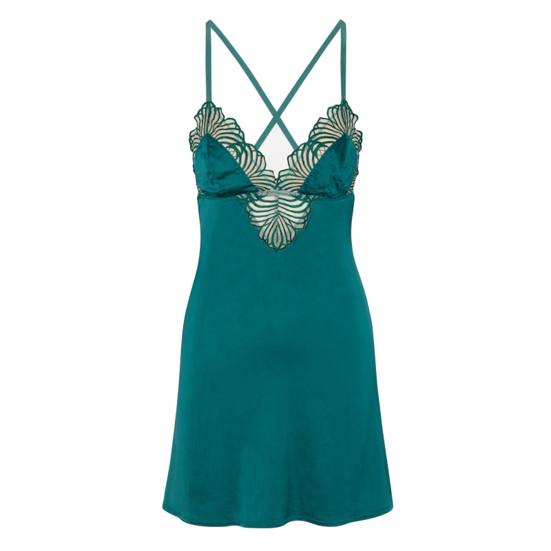 Thumbnail of Queen Of Cups Emerald Green Satin Slip Dress image