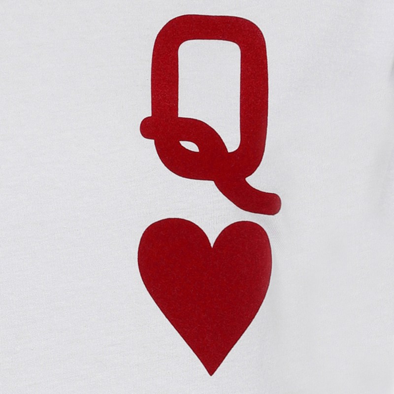 Thumbnail of Queen Of Hearts Organic T Shirt In White image