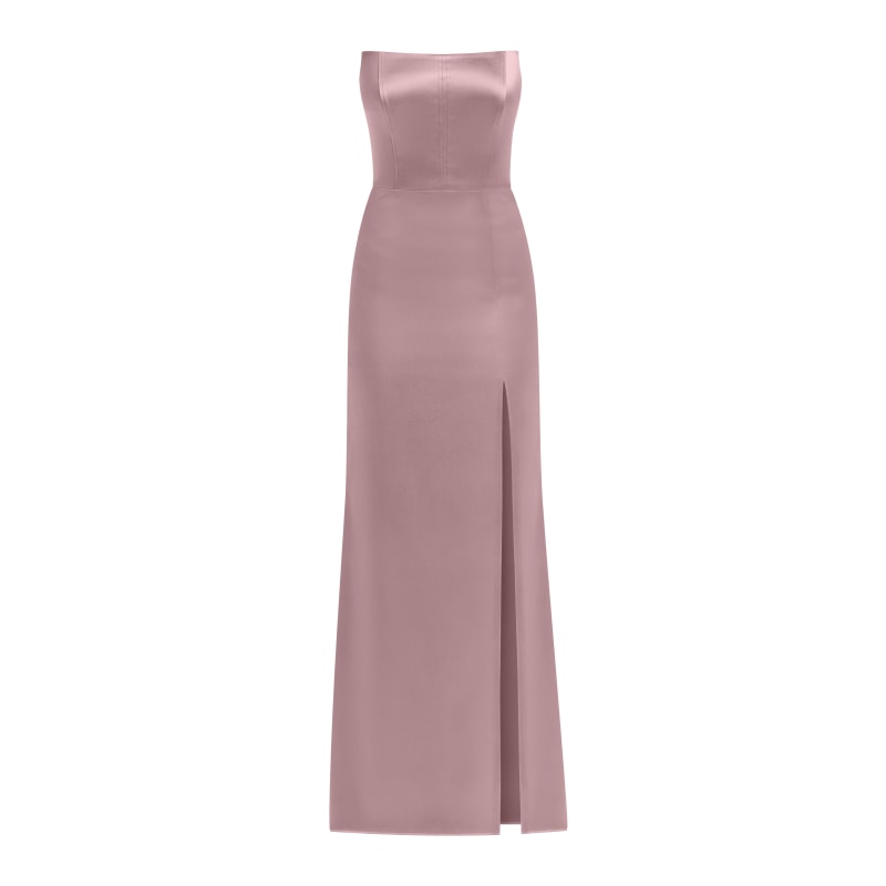 Thumbnail of Queen Of Hearts Satin Maxi Dress - Soft Pink image