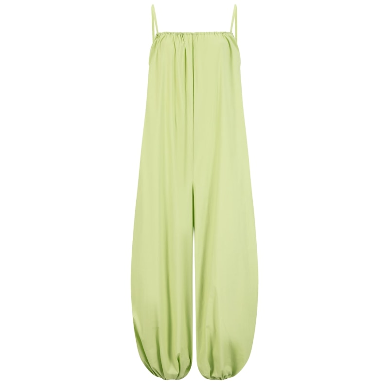 Thumbnail of Quirky Jumpsuit With Puffed Hemline- Lettuce Green image