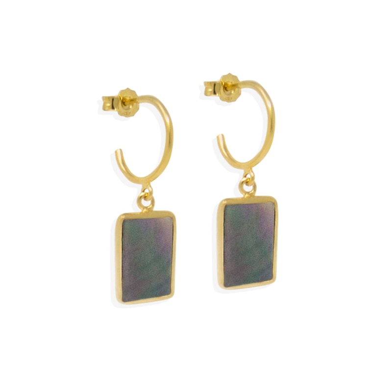 Thumbnail of Iris Gold-Plated Mini Hoop Earrings image