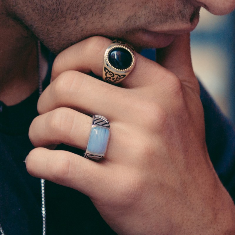 Thumbnail of Blue Lace Agate Stone Ring image