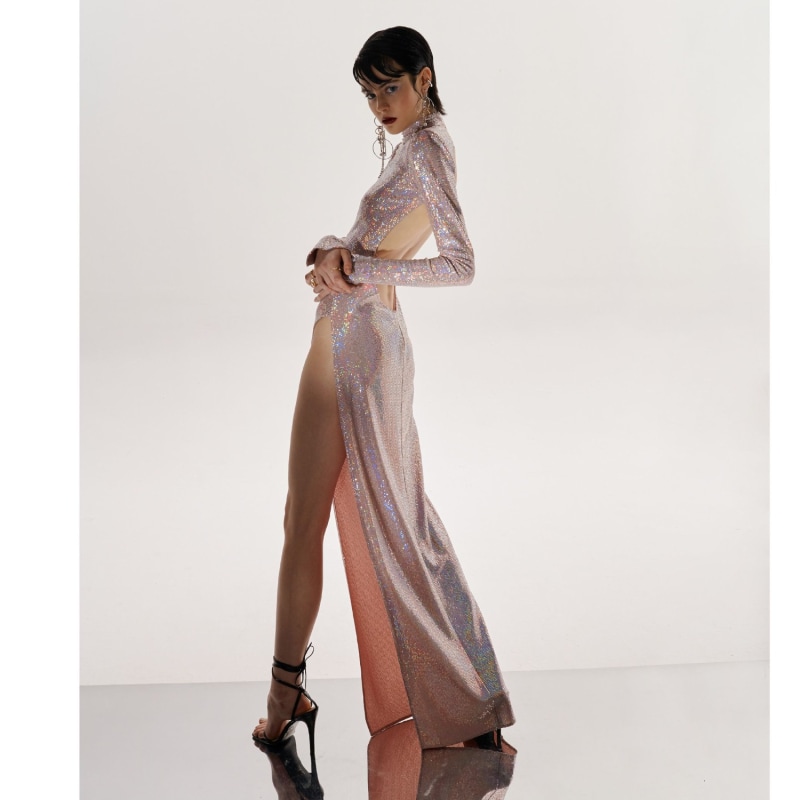 Thumbnail of Candice Holographic Pink Dress image