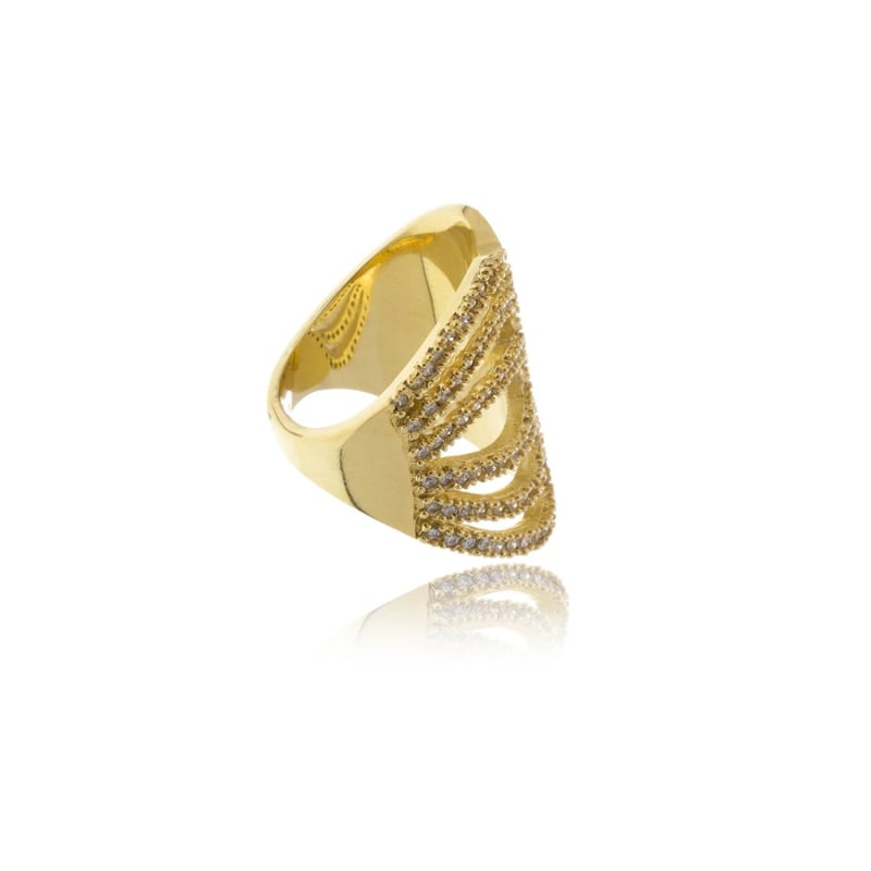 Thumbnail of Gold Raffine Diamond Butterfly Ring image