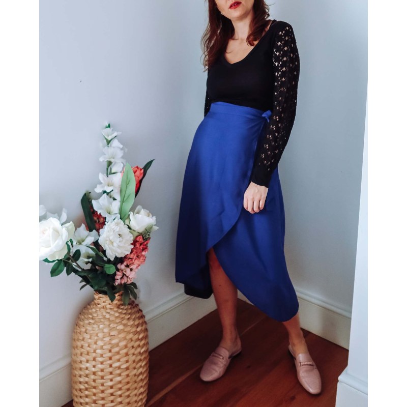 Thumbnail of Royal Blue Wrap Skirt image