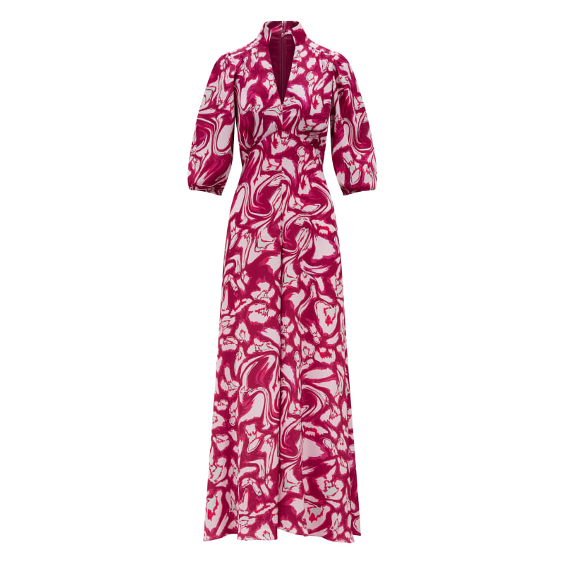 Elena Maxi Dress In Pink | SIRENS LONDON | Wolf & Badger