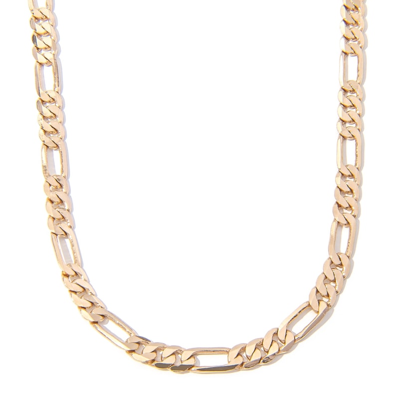 Thumbnail of Sleek Gold Figaro Chain Necklace image