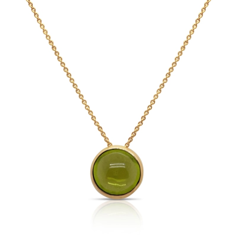 Peridot Birthstone Pendant In 18K Yellow Gold Tresor Collection