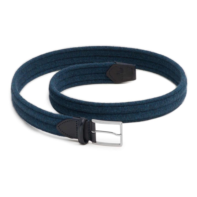 Thumbnail of Elastic Braided Wool Belt Blue Fabrizio image