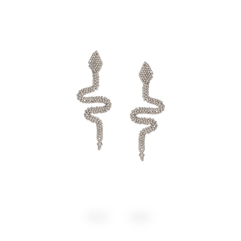 Thumbnail of Mini Snake Earrings - Platinum image