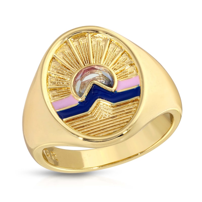 Thumbnail of Tequila Sunrise Signet Ring - Twilight image