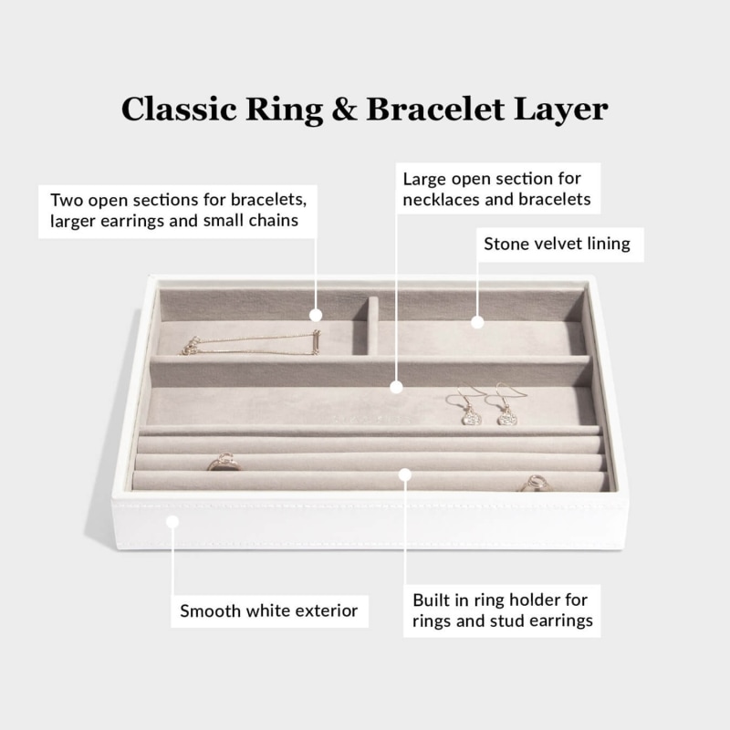 Thumbnail of White Classic Jewelry Box Set Of Four image