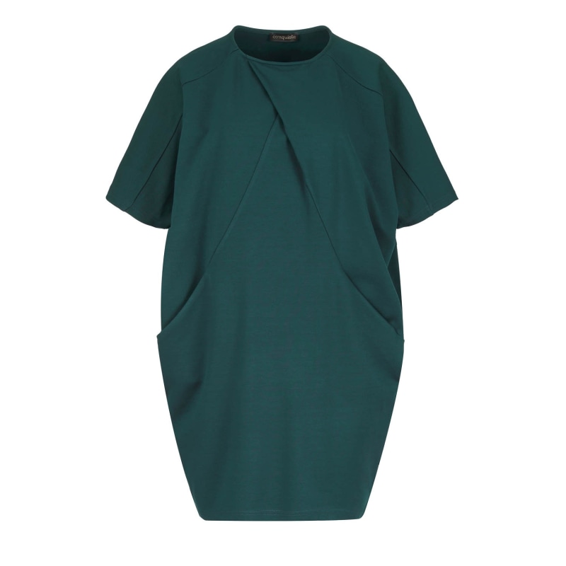Green Punto di Roma Batwing Dress – Conquista-Fashion