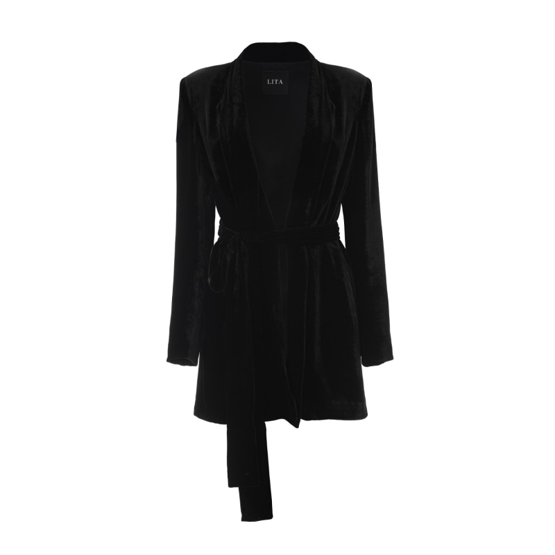 Silk velvet blazer store