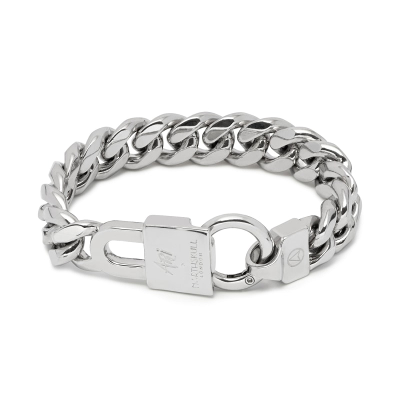 Thumbnail of Ari Petrou Spectrum Padlock Bracelet In Silver image