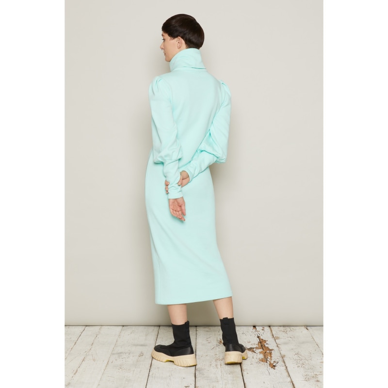 Thumbnail of Organic Fleece Turtleneck Brynja Dress Mint image