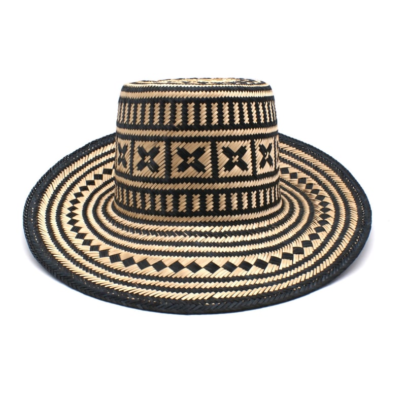 Thumbnail of Arawak Short Brim Straw Hat Black image