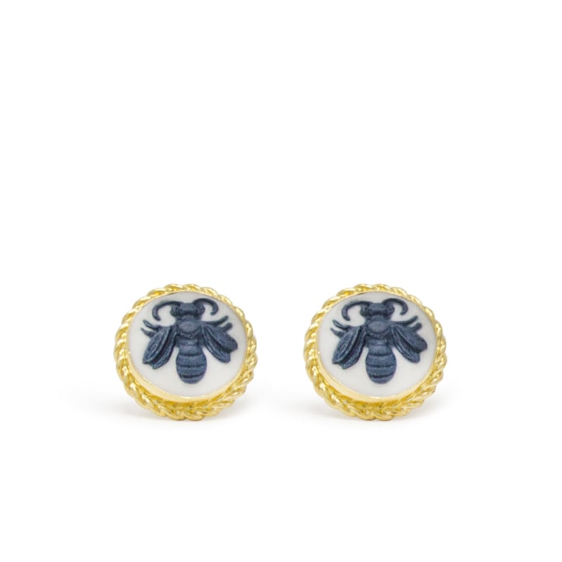 Thumbnail of Queen Bee Cameo Stud Earrings image