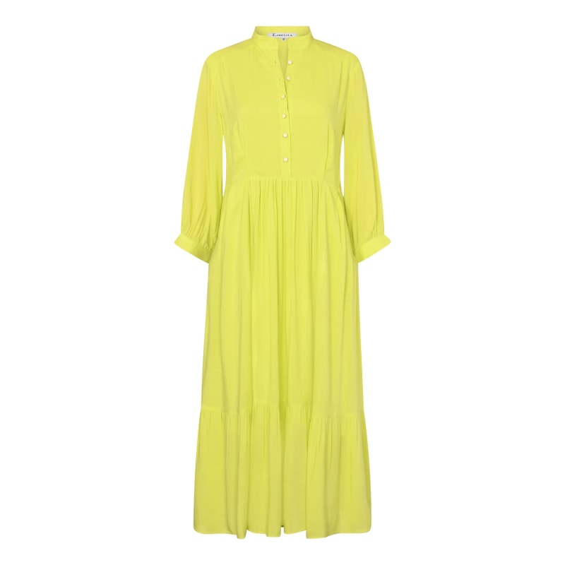 Thumbnail of Anastasia Dress Bright Yellow Rayon image