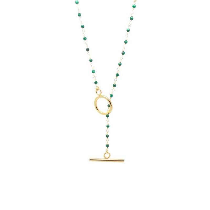 Thumbnail of Penelope Malachite Lariat Necklace image