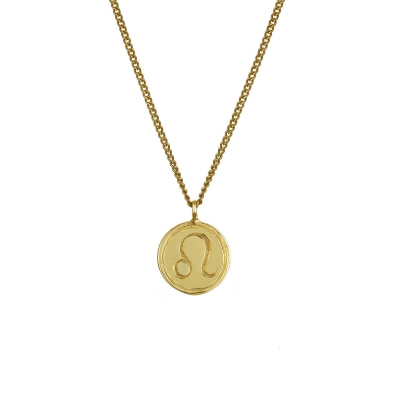 Thumbnail of Zodiac Necklace Leo Gold image