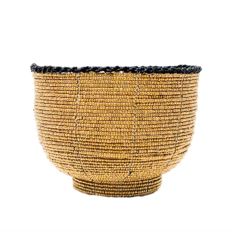 Thumbnail of Beaded Bali Bowl - Gold image