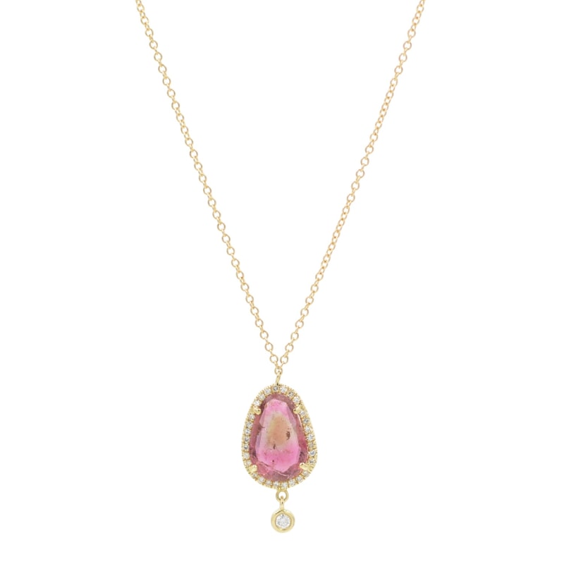 Thumbnail of Pink Tourmaline & Diamond Drop image