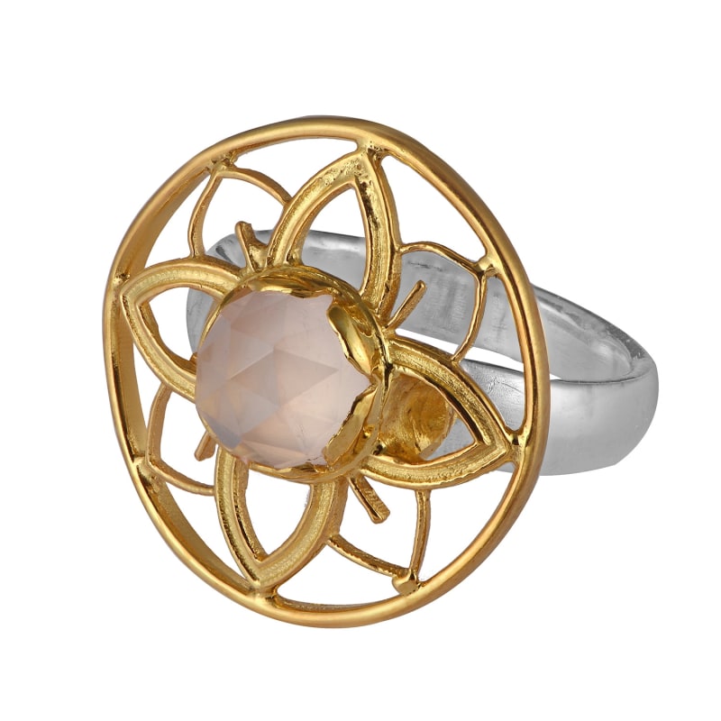 Thumbnail of Bali Rose Quartz Statement Ring image