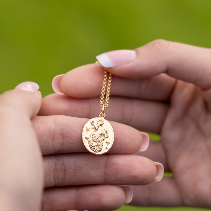 Thumbnail of Gold Capricorn Zodiac Necklace image