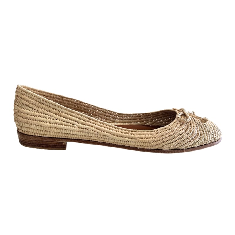 Raffia ballet flats hotsell