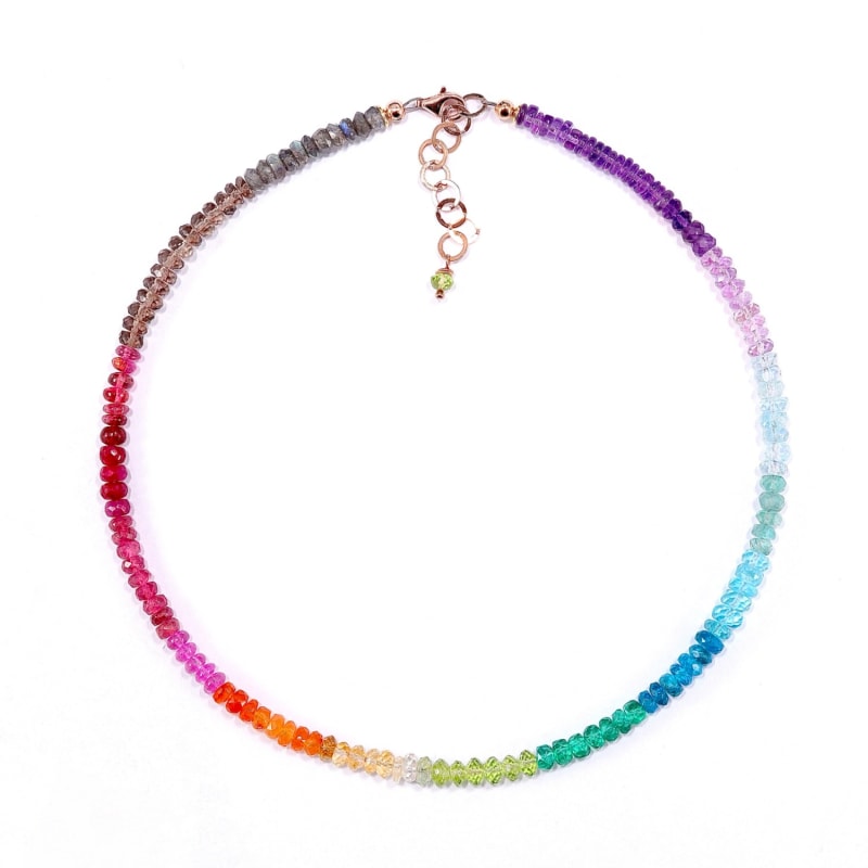 Rainbow choker necklace hotsell