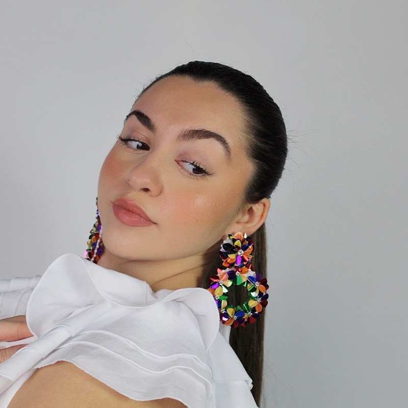 Thumbnail of Rainbow Yasmine Hoops image