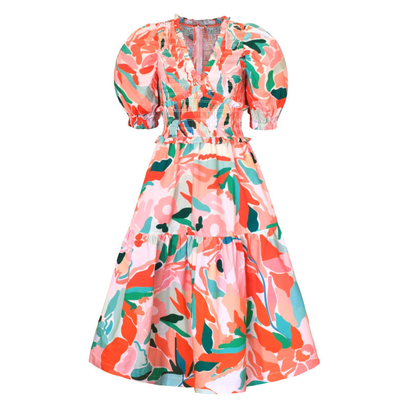 Watermelon smocked dress clearance