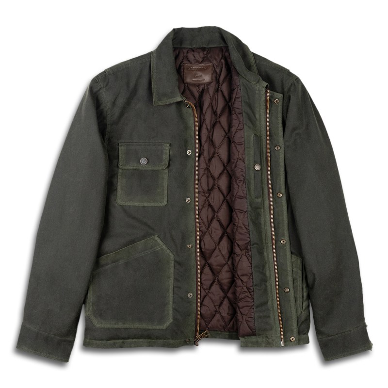 Ranger Wax Canvas Work Jacket Forest Green by Lastwolf