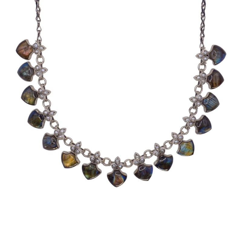 Thumbnail of Rani Necklace Labradorite And Pearl image