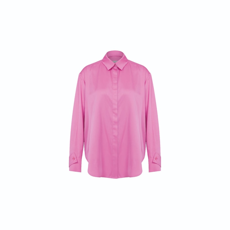 Thumbnail of Ravenna Satin Shirt In Parfait Pink image