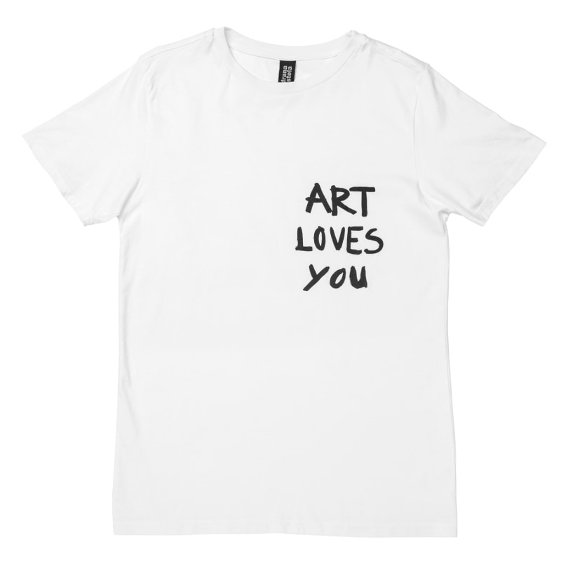White Art Loves You T-Shirt by Vedrana Mastela