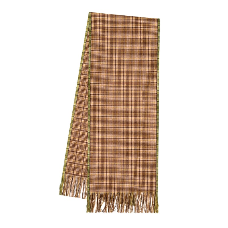 Thumbnail of Wool Check Alex Scarf Brown image