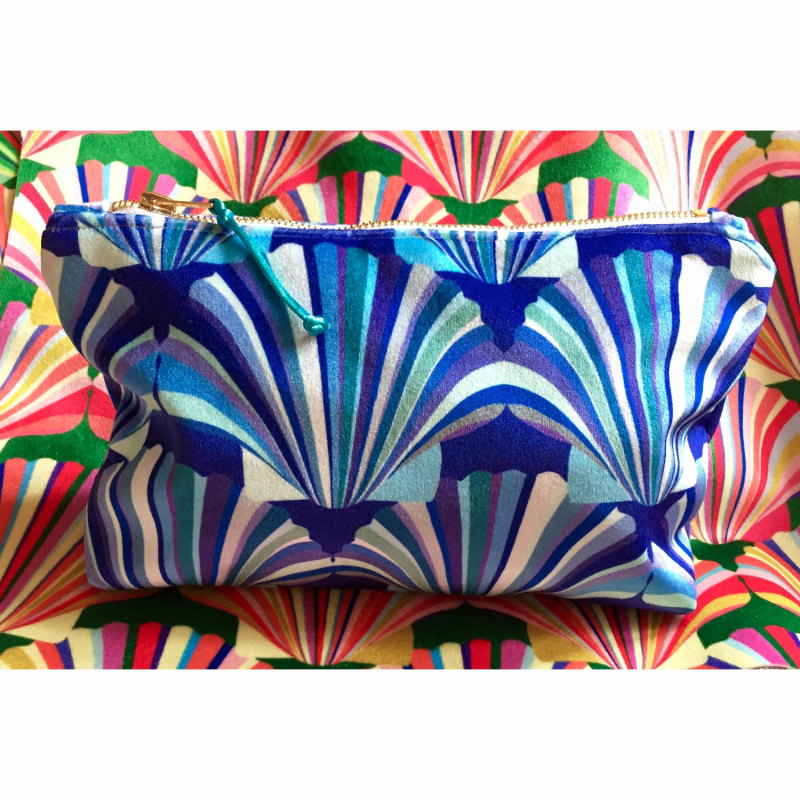 Thumbnail of Luxury Blue Velvet Cosmetic Bag image