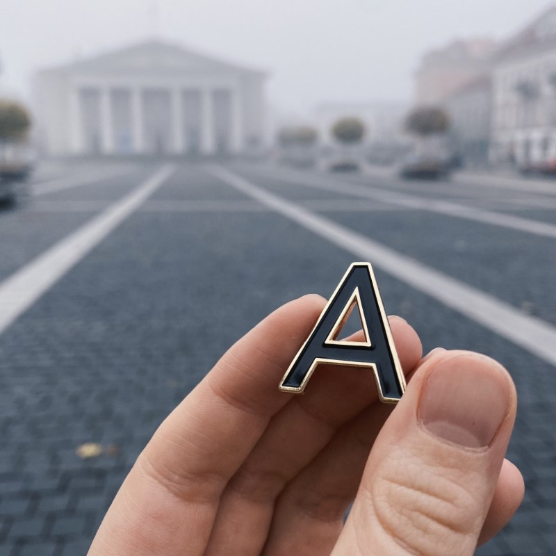 Thumbnail of Enamel Letter A Pin image