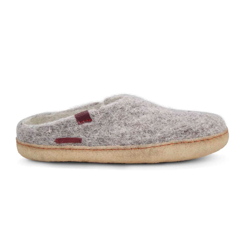 Thumbnail of Men's Classic Slipper - Grey With Natural Crepe Rubber Sole image