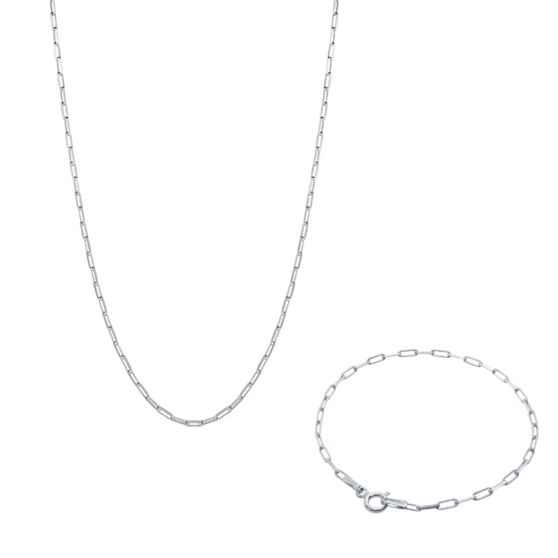 Silver necklace and bracelet set deals