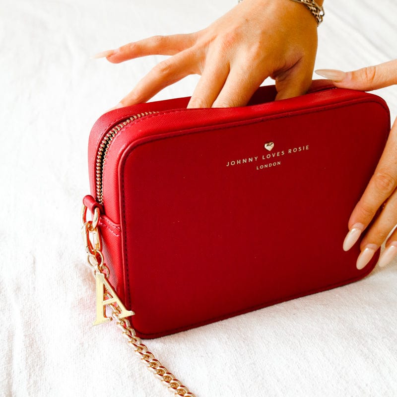 Carrie Crossbody Bag Red Johnny Loves Rosie Wolf Badger