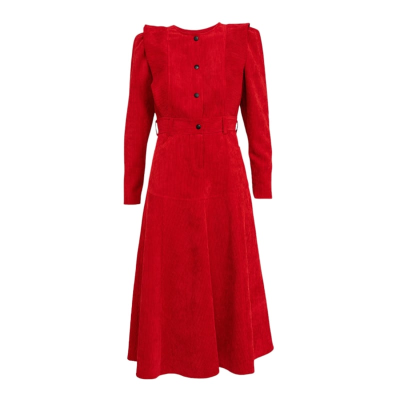 Corduroy dress midi sale