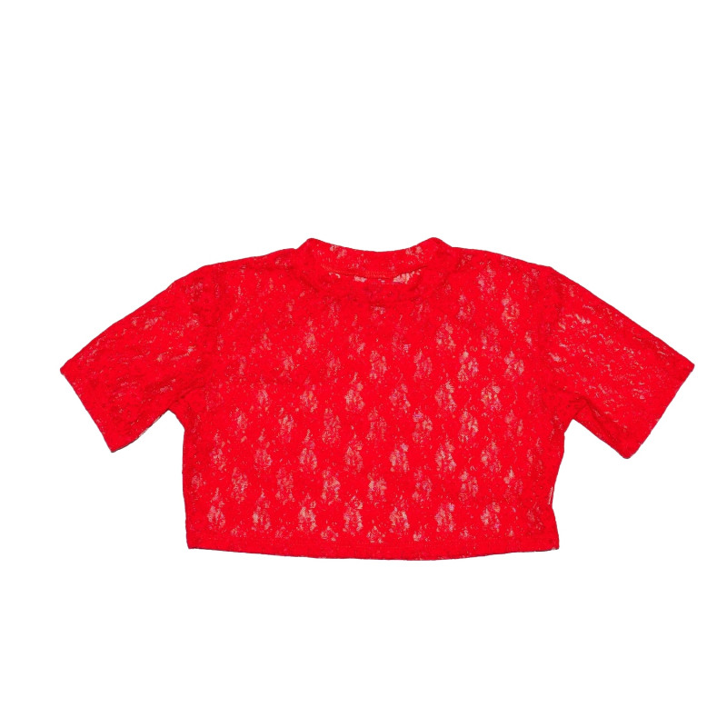 Red Lace Baby Tee, Drink.More.Water