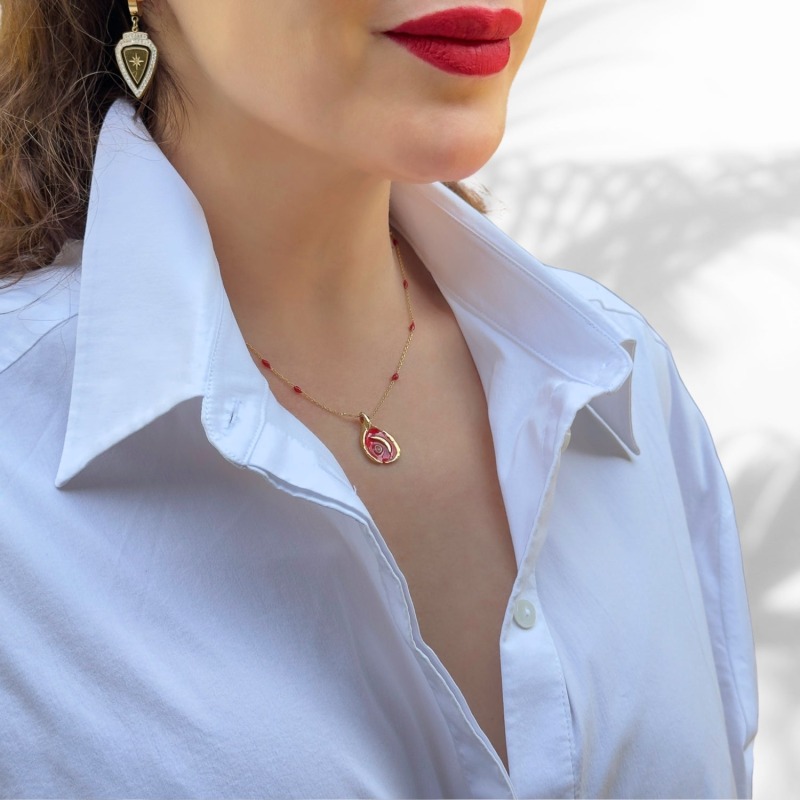 Red moon necklace best sale