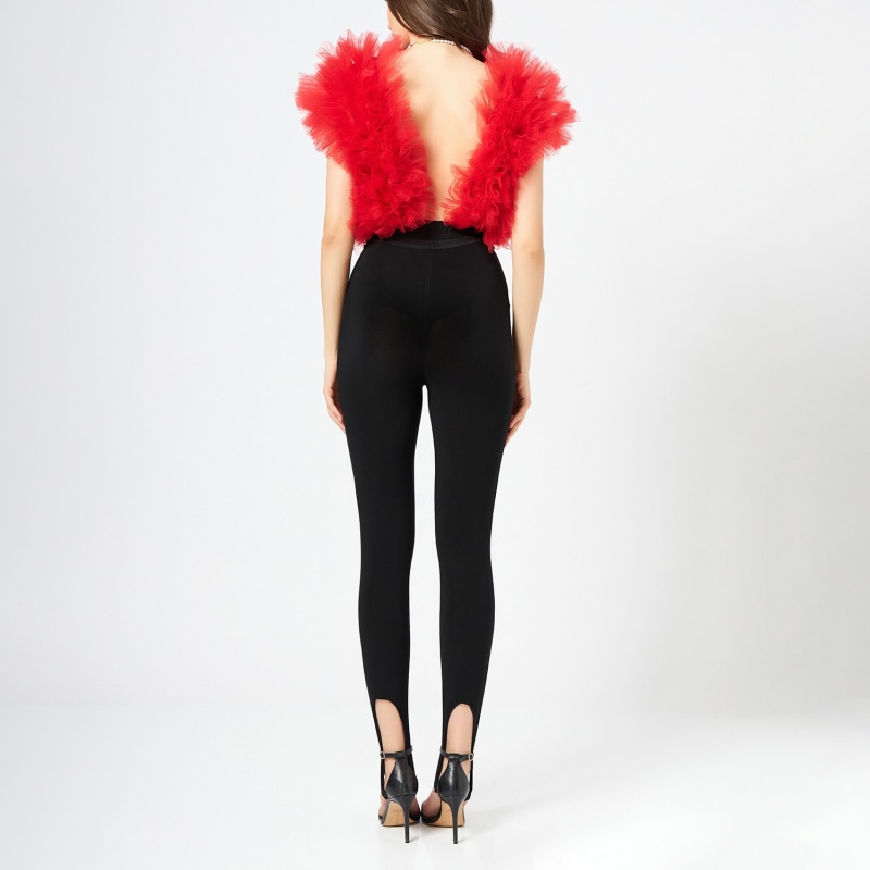 Thumbnail of Signature Red Ruffled Tulle Bodysuit image