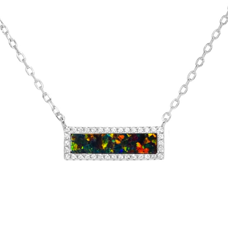 Thumbnail of Reflection Opal Bar Necklace image