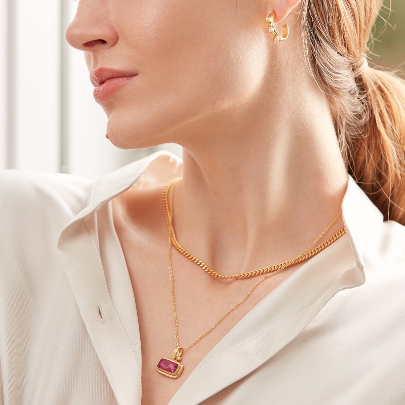 Ruby pendant on sale necklace womens