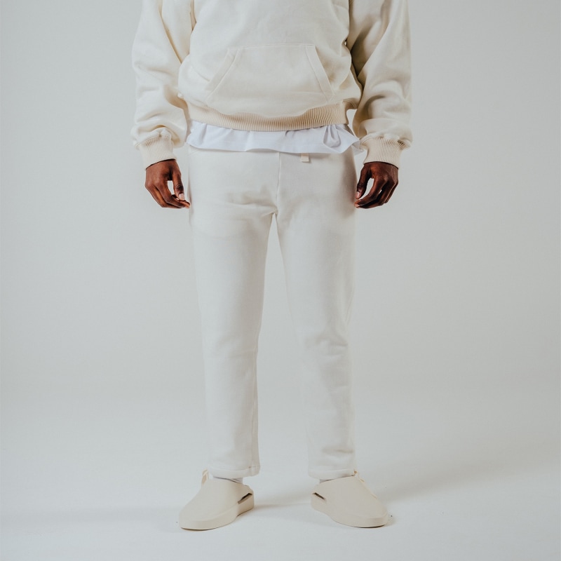 Relaxed Fit Fleece Joggers In Cream MANTLE 2020 Wolf Badger